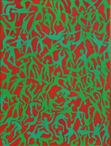 (Abstrakt) ROT GRÜN  80x60cm / Leinwanddruck in Originalgröße