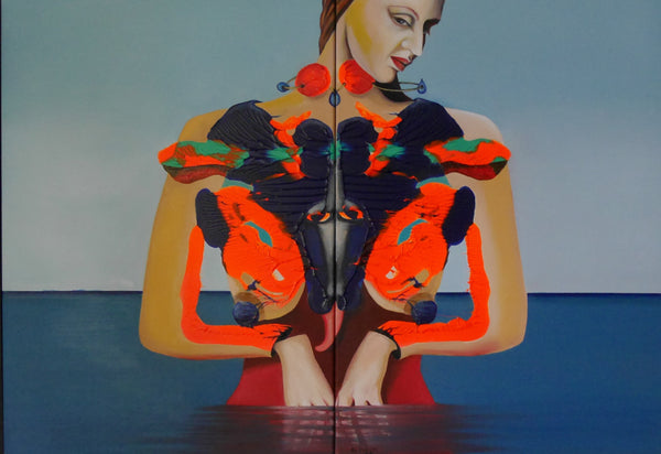(ZWEITEILER) DIE SADISTIN  70x100cm / leinwanddruck in Originalgröße