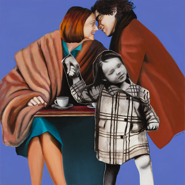 (portrait) DIE VERGANGENHEIT DER ZUKUNFT  120x120cm / Leinwanddruck in Originalgröße