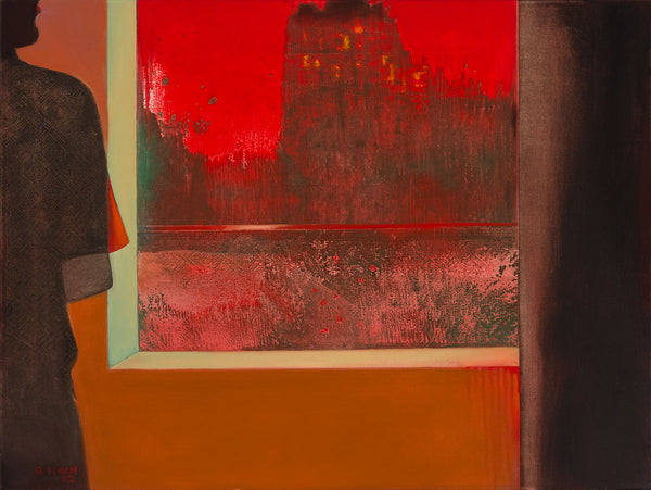 (ABSTRAKT) DRÜBEN WOHNT DORNRÖSCHEN 60x80cm / Leinwanddruck in Originalgröße