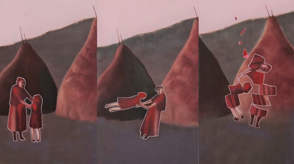 (1 )  CAN´T REMEMBER   Triptychon   135 x 240 cm (Gesamtgröße) Leinwanddruck in Originalgröße