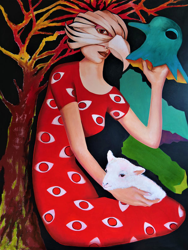 (2) SERIE - Frauen in der Mythologie : KASSANDRA 130x100 cm / Leinwanddruck in Originalgröße