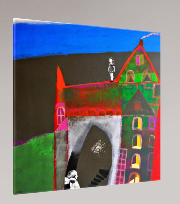 (x) Serie Kinderwelten: KIRCHE  120x120cm