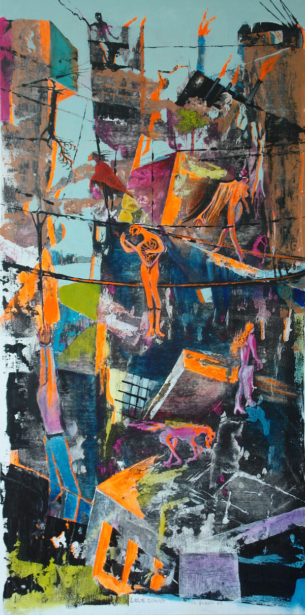 (Abstrakt) LOVE SONG 150x75cm / Leinwanddruck in Originalgröße