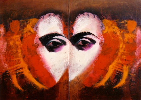 (ZWEITEILER) LU LU 70x100cm (ORIGINAL VERKAUFT) / Leinwanddruck in Originalgröße