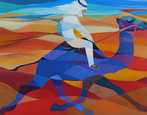 (1 )  MEIN BLAUES WÜSTENSCHIFF  120x140cm / Leinwanddruck in Originalgröße