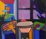 (K)   MIDNIGHT CHAT Serie  100x120cm / Leinwanddruck in Originalgröße