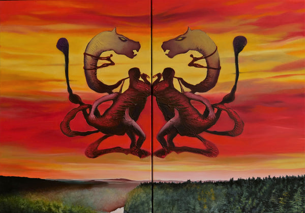 (ZWEITEILER) SUNRISE  70x100cm / Leinwanddruck in Originalgröße