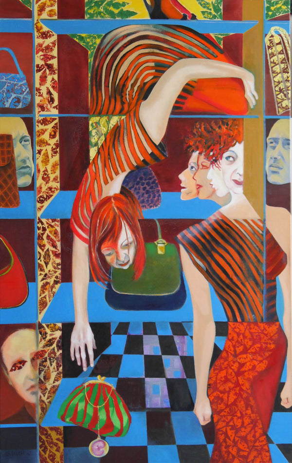 (Abstrakt) SHOPPING  160x100cm / Leinwanddruck in Originalgröße